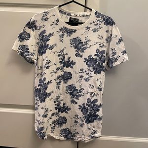 white and blue Abercrombie